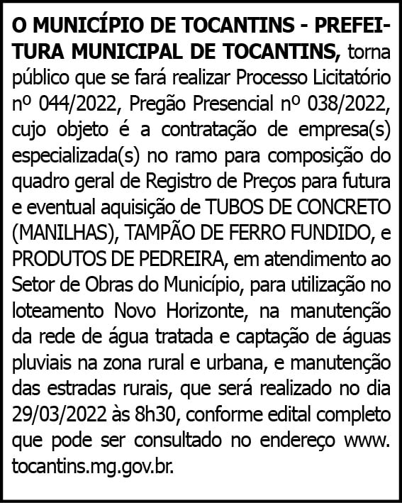 1 TOCANTINS 044