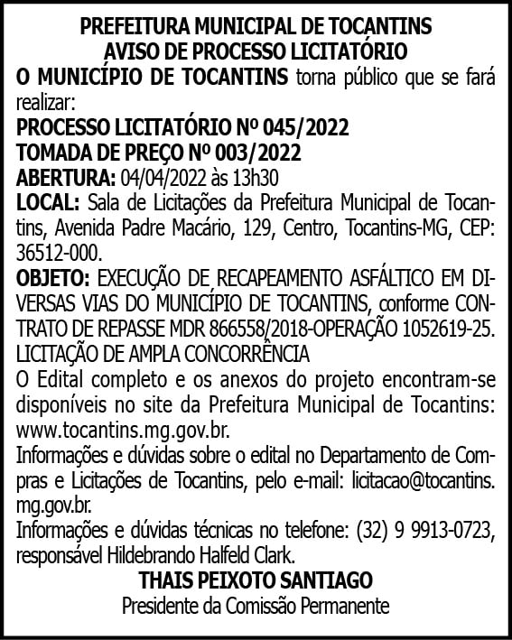 1 TOCANTINS 045