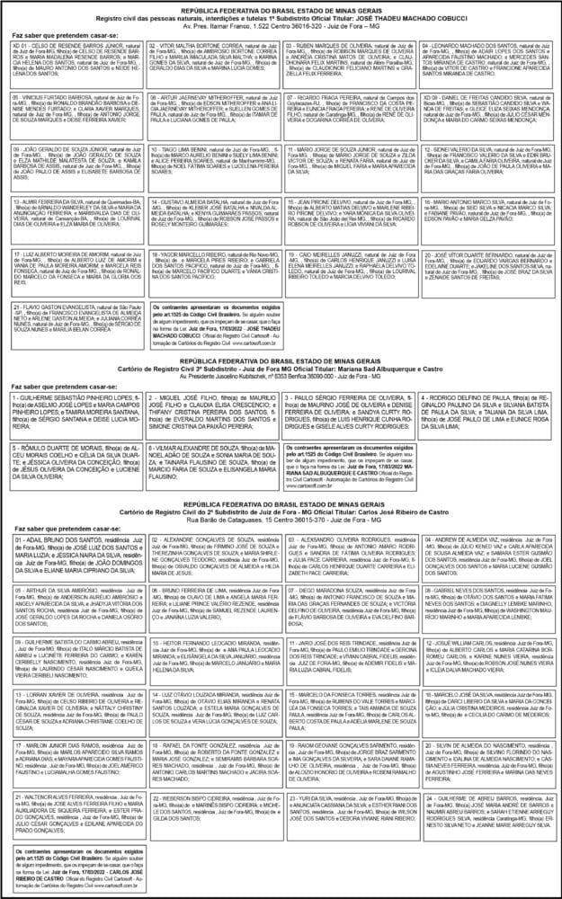 Registro civil de pessoas naturais 4 AVISO CASAMENTO 17 03