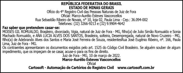 Aviso de Casamento - Moises Romualdo 4 AVISO MOISES