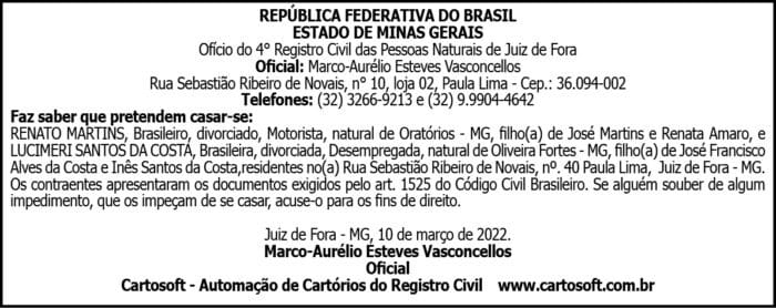 Aviso de casamento - Renato Martins 4 AVISO RENATO