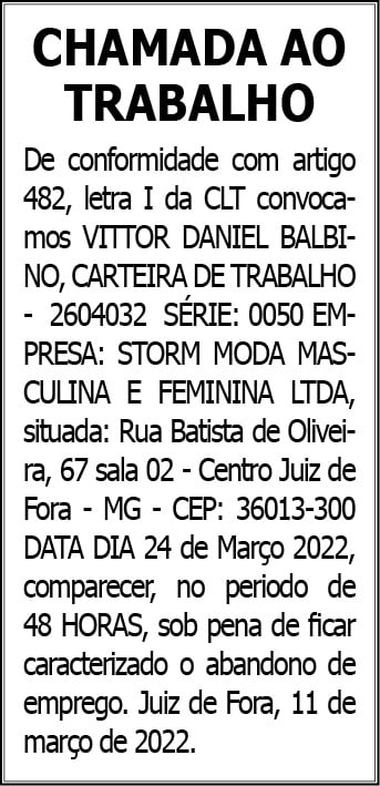 Chamada ao Trabalho 4 COM VITTOR