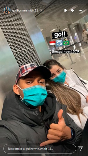 Juiz-forano Guilherme Smith desembarca no Brasil na tarde de sexta-feira 1 Guilherme Smith Story Instagram