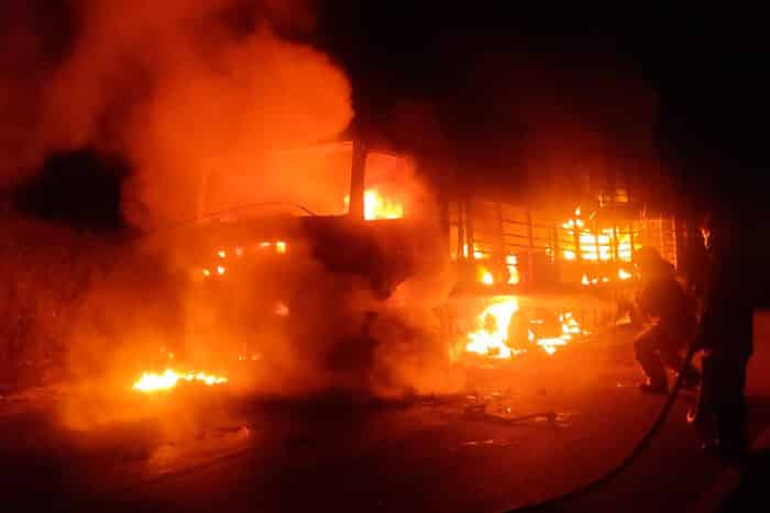 caminhao suinos foto divulgacao corpo de bombeiros2