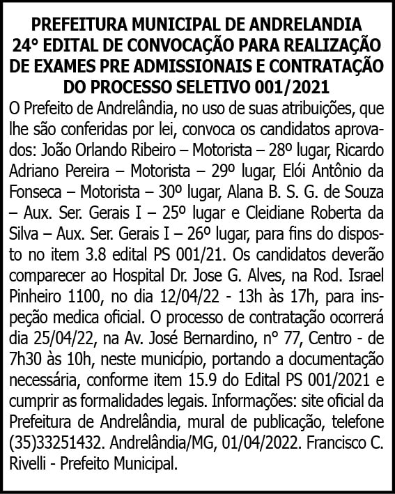1 ANDRELANDIA 24