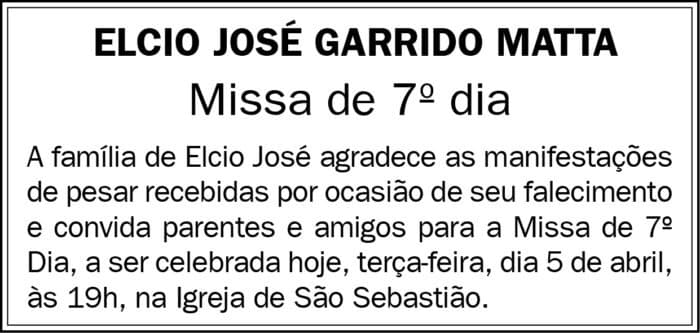 Missa de sétimo dia - Elcio José Garrido Matta 4 1 ELCIO