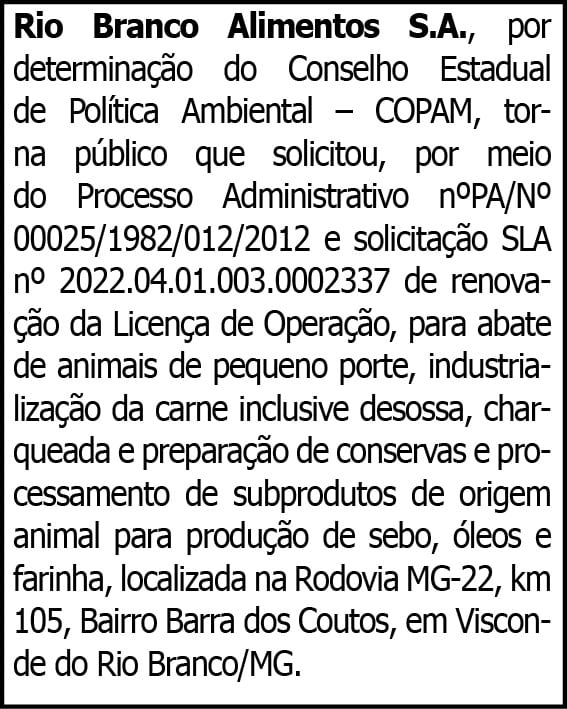 1 RIO BRANCO