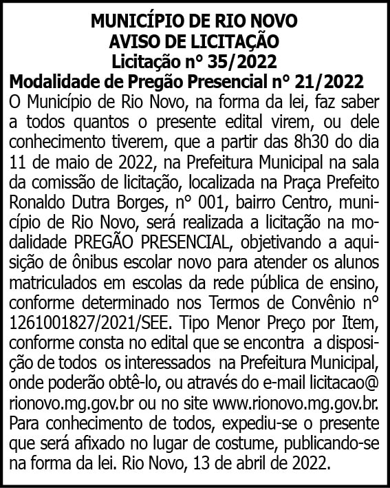 1 RIO NOVO 35