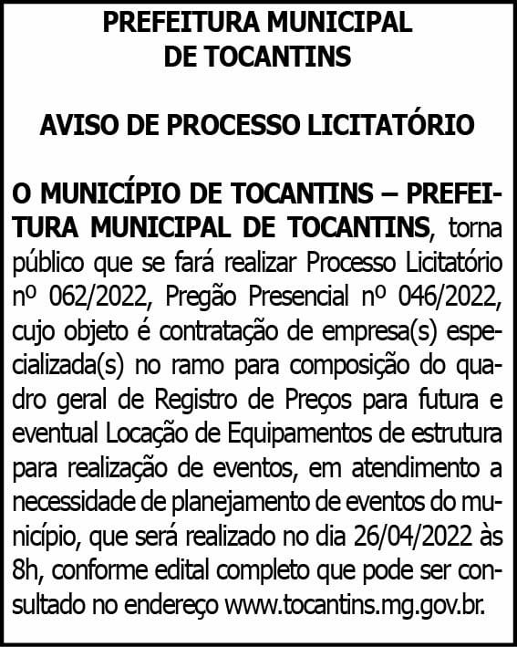 1 TOCANTINS 062