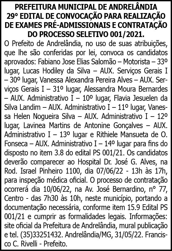 1 ANDRELANDIA 29