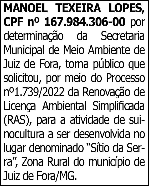 MANOEL TEXEIRA LOPES, CPF nº 167.984.306-00 4 1 MANOEL