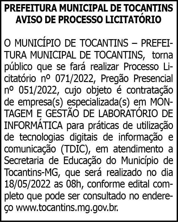 1 TOCANTINS 071