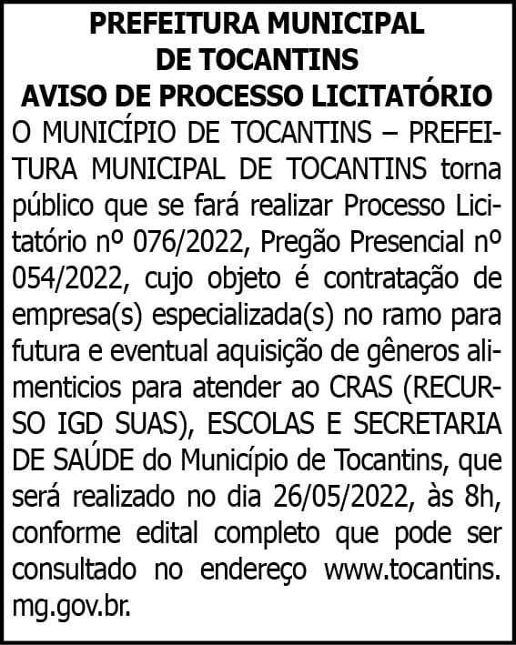 1 TOCANTINS 076