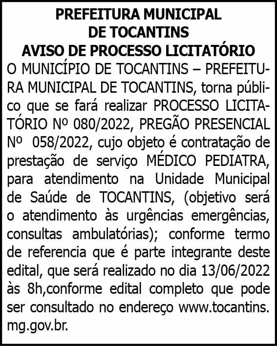1 TOCANTINS 080