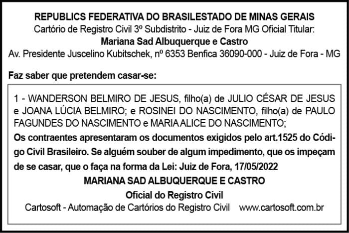 Edital casamento 4 AVISO WANDERSON