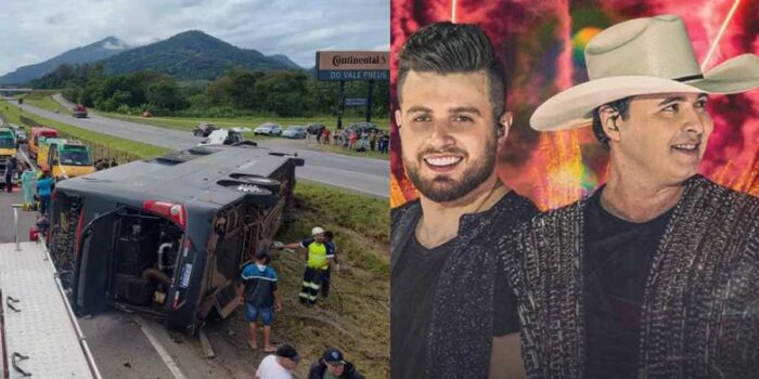 Aleksandro, cantor da dupla com Conrado, morre após acidente em SP 1 conrado e aleksandro acidente onibus reproducao redes sociais