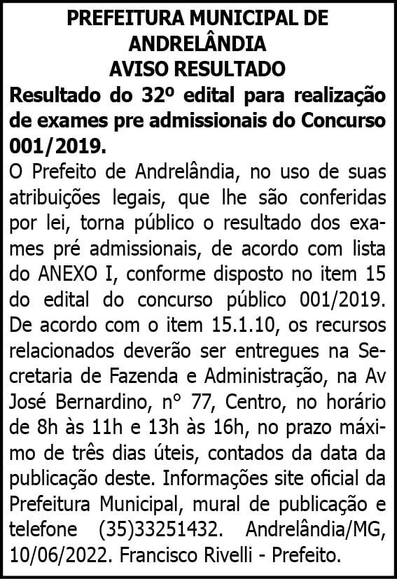 PREFEITURA MUNICIPAL DE ANDRELÂNDIA 4 1 ANDRELANDIA 32