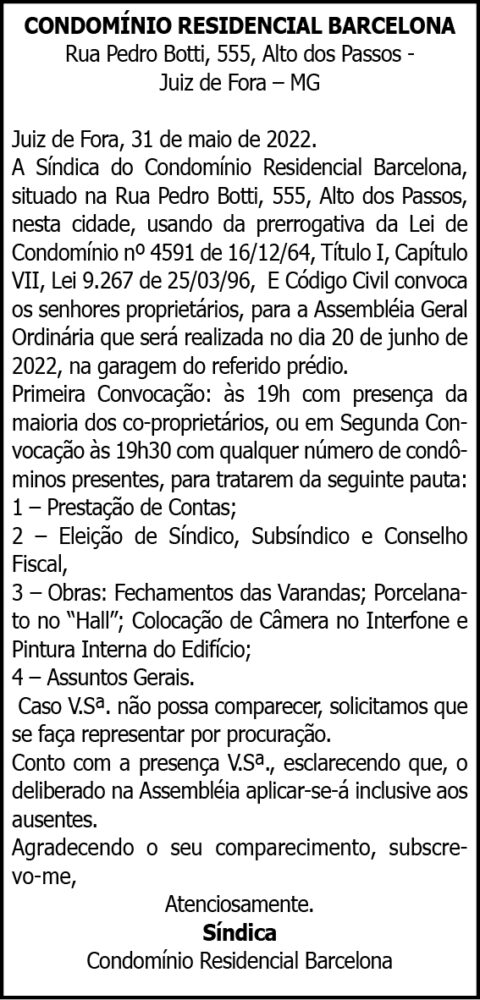 CONDOMÍNIO RESIDENCIAL BARCELONA 4 1 BARCELONA