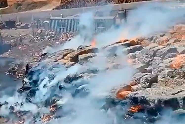 Incêndio atinge pátio externo da Paraibuna Embalagens 1 incendio Paraibuna Embalagens foto reproducao redes sociais