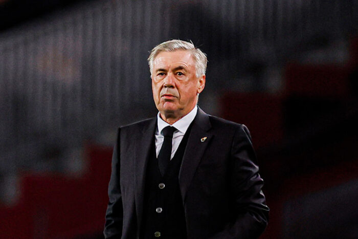 Seleção quer definir técnico até abril e mantém Ancelotti como prioridade 1 Italiano Carlo Ancelotti segue como o favorito da CBF para o comando da Seleção principal (Foto: Reprodução Twitter Real Madrid)