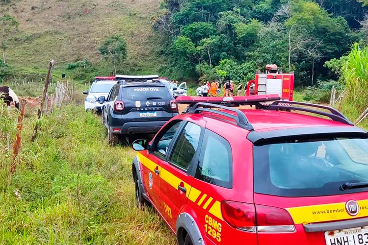 corpo baleado corrego zona rural foto bombeiros divulgacao