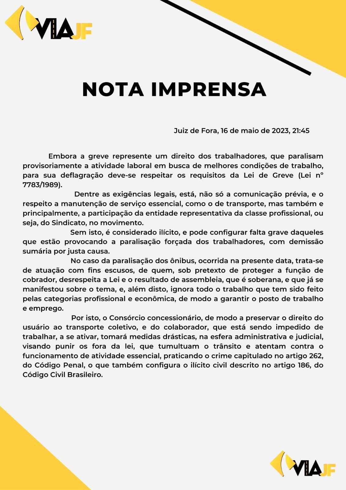nota consorcio jf terca de noite
