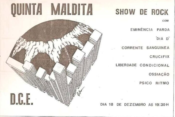 Quintou!: noites de quinta movimentam a cidade há décadas 2 FOLHETO DA QUINTAMALDITA