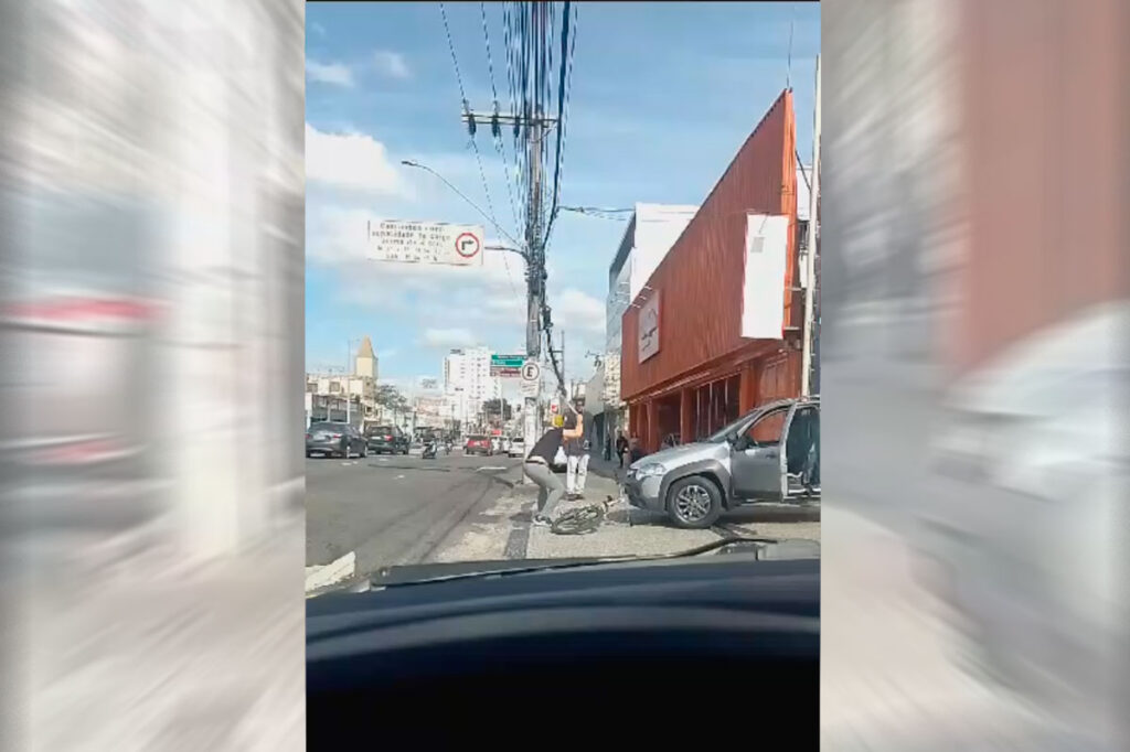 agressão a ciclista no manoel honório