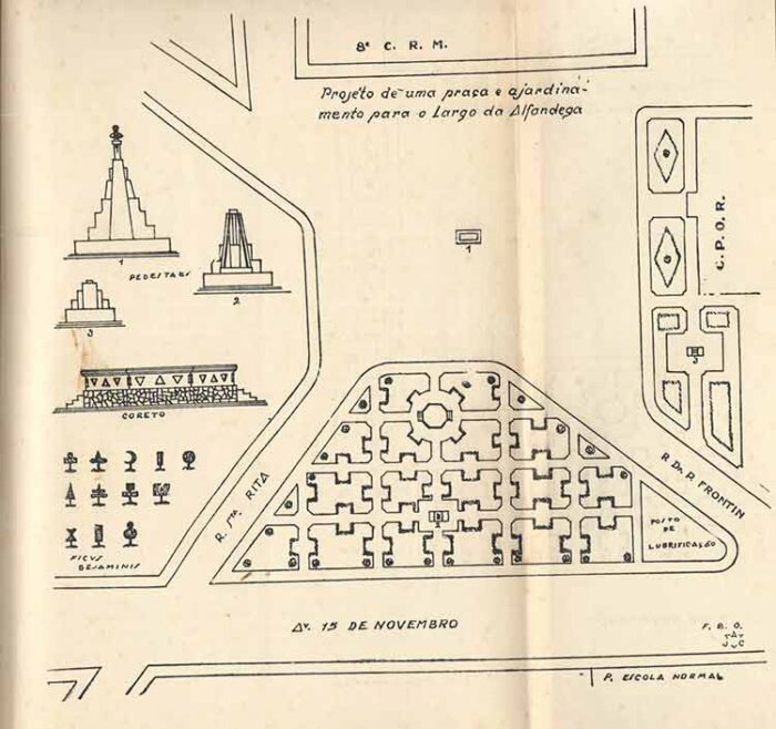 projeto de praca Largo da Alfandega Arquivo Central UFJF