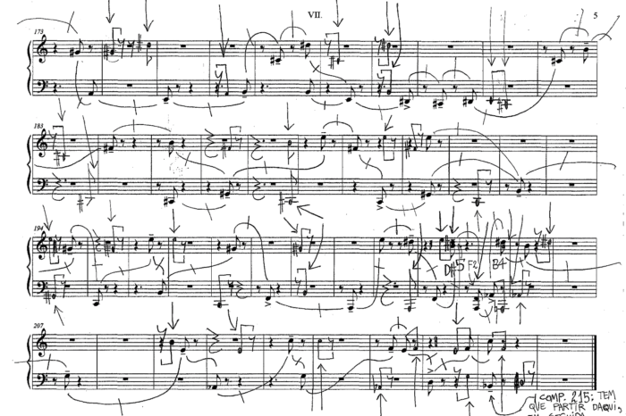 RASCUNHO DE PARTITURA PARA PIANO ROBO