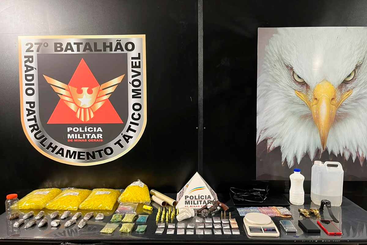 Homem é preso com revólver, loló, maconha, ectasy e cocaína em JF