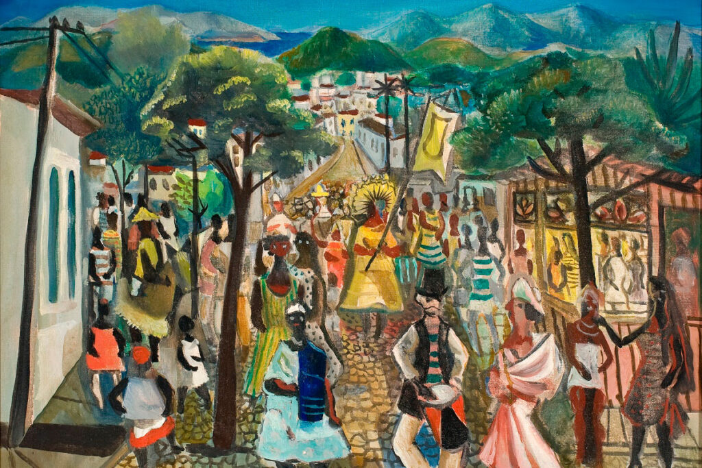 carnaval de subúrbio, obra de di cavalcanti