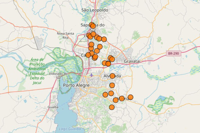 Juiz-foranos desenvolvem mapa virtual de água potável para o Rio Grande do Sul