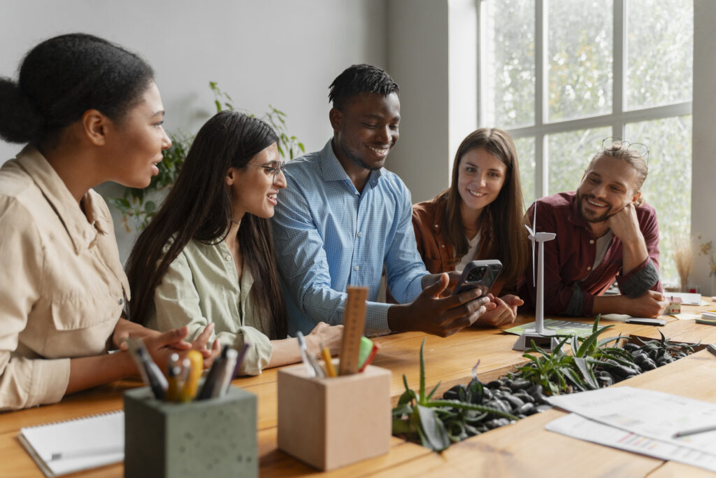 tech people trying achieve ambitious sustainability goals