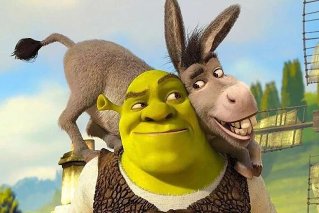 personagens Shrek e Burro