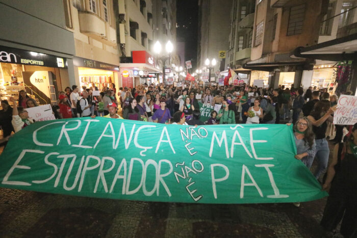 manifestação contra PL do aborto