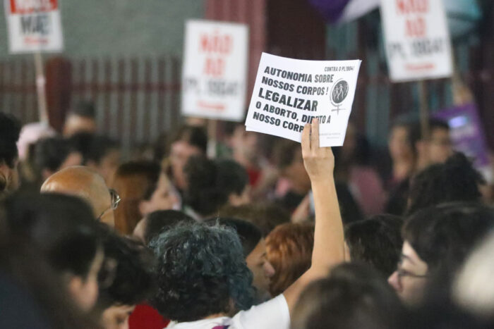 manifestação contra PL do aborto