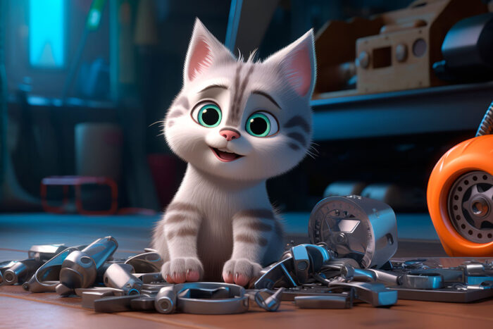 gato pixar by freepik