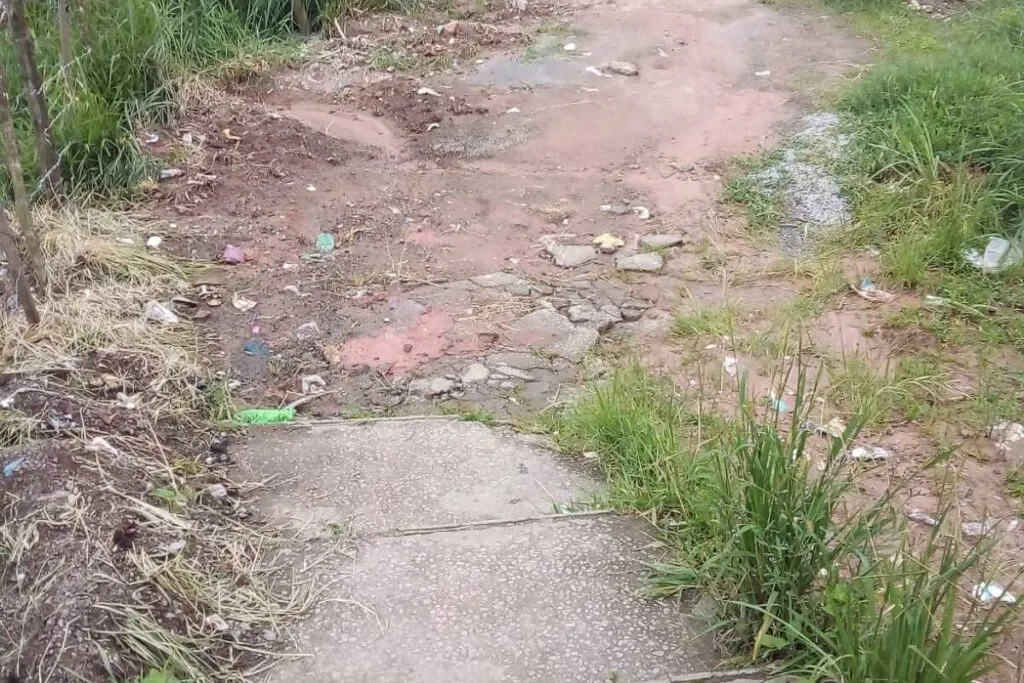 Escadao no Parque Independencia em estado precario poe em risco a seguranca dos pedestres 1