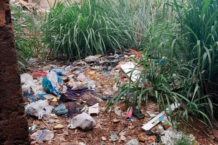 Regiao do Bairro Furtado de Menezes enfrenta acumulo de lixo e mato alto