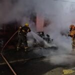 incendio carro eletrico cascatinha foto bombeiros