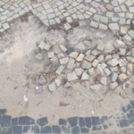 Buraco em calçada na Avenida dos Andradas preocupa pedestres 5 VU Contribuicao do leitor 1