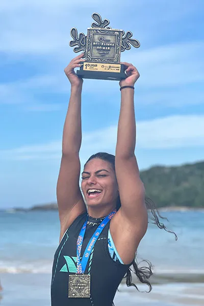 Juiz-forana supera mar agitado e conquista título no Rei e Rainha do Mar 2 Manu Ribeiro. Foto Arquivo pessoal