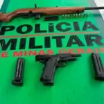 Posse ilegal de armas de fogo: homens são presos em flagrante em Congonhas e Conselheiro Lafaiete 2 armas de fogo apreensao minas 1