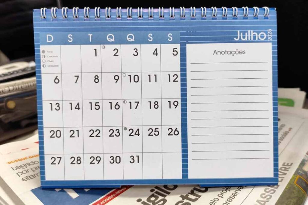 Entenda por que esta quarta pode ter o dia mais curto do ano 1 Calendario julho 2025 Tribuna