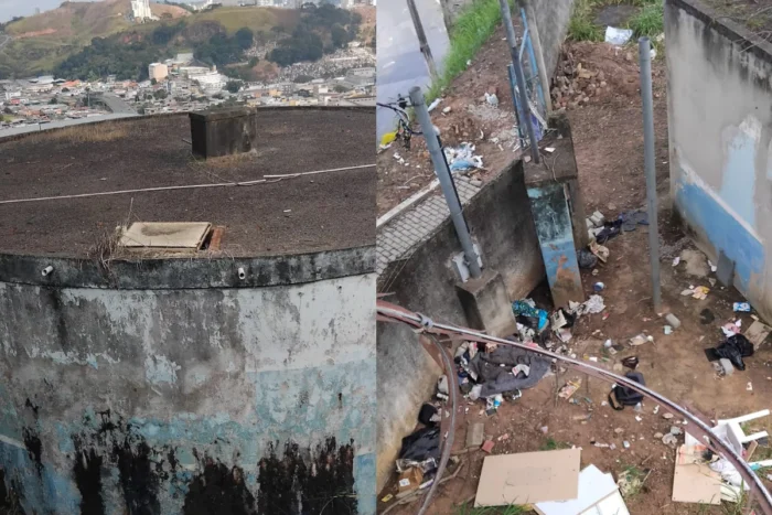 Moradores do Parque Burnier relatam problemas na caixa d'água do bairro 1 Moradores do Parque Burnier relatam problemas na caixa dagua do bairro