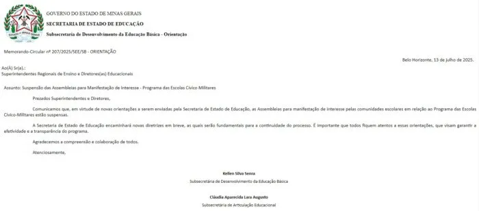 Governo suspende consultas escolares sobre modelo cívico-militar 1 civico militar