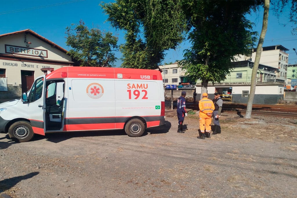 atropelamento trem Corpo de Bombeiros
