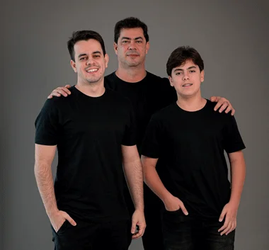10 Geraldo Tadeu Gomes com Matheus e Raphael Esquerdo Gomes