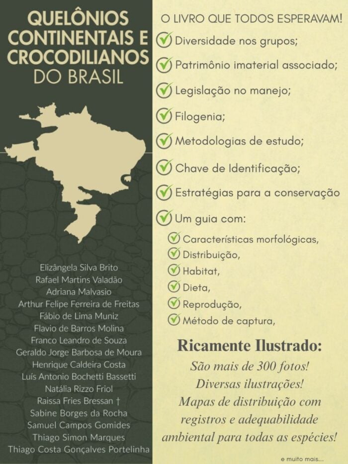 Pesquisadores lançam livro gratuito sobre répteis brasileiros, com espécies ameaçadas, para conscientizar população 4 biosfera 2